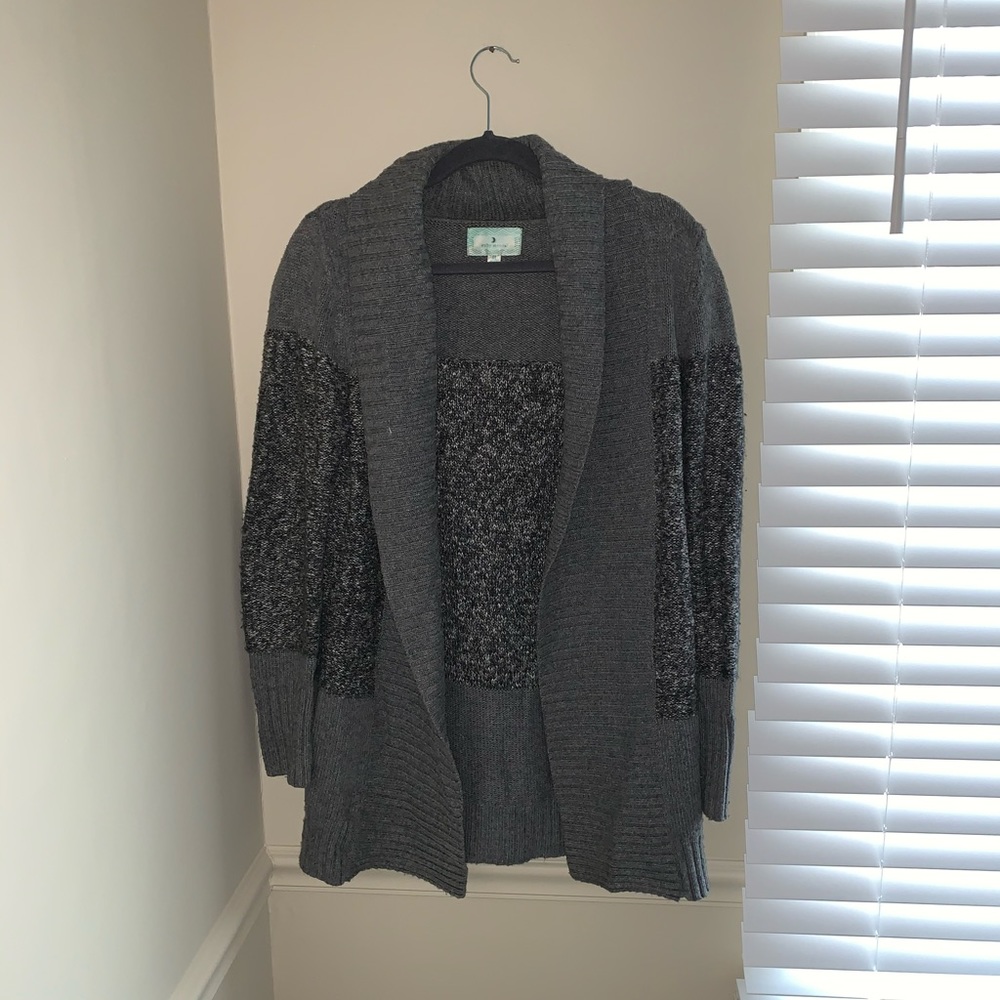 Gray cardigan